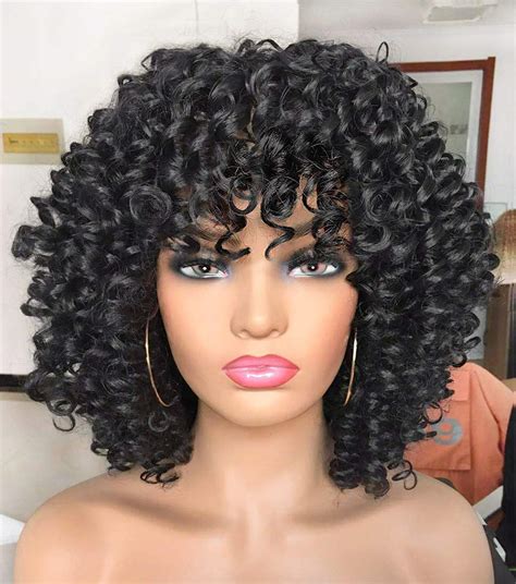 afro short curly wigs|affordable synthetic curly afro wigs.